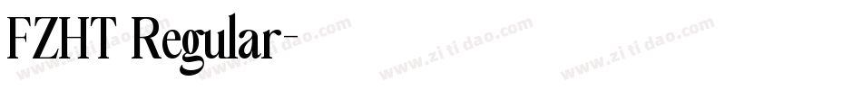 FZHT Regular字体转换